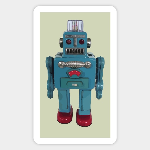 Toy Robot Sticker by DavidLoblaw